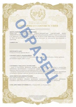 Образец Сертификат СТО 01.064.00220722.2-2020 Старая Чара Сертификат СТО 01.064.00220722.2-2020 