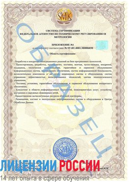 Образец сертификата соответствия (приложение) Старая Чара Сертификат ISO 27001